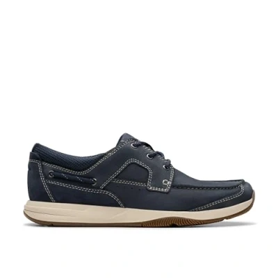 Afbeelding van Clarks Sailview Sportieve veterschoenen, Heren, Maat: 42, Azul Leer
