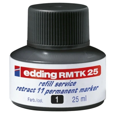 Image de EDDING encre de chine recharge RMTK25, noir, 25 ml permanente, à faible odeur dans un flacon avec systèmecapillaire, pour la du marqueur perma