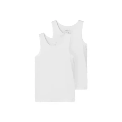 Afbeelding van Name it Nkmtank 2PACK Hemd voor kinderen, Maat: 110, White