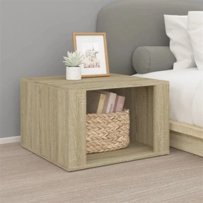 Afbeelding van Nachtkastje 57x55x36 cm bewerkt hout sonoma eikenkleurig