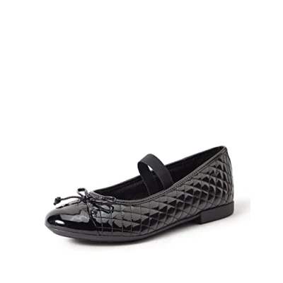 Afbeelding van Geox JR PLIE Ballerina&#039;s met enkelbandjes voor kinderen, Maat: 38, Black Kunststof