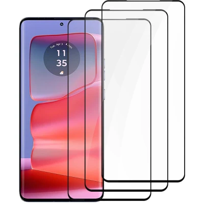 Afbeelding van Cadorabo 3x Screenprotector geschikt voor Motorola Moto Edge 50 Pro Beschermende Pantser Film in KRISTALHELDER Getemperd (Tempered) Display beschermend glas 9H hardheid met 3D Touch