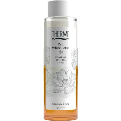 Afbeelding van 6x Therme Foaming Bath Oil Zen White Lotus 400 ml