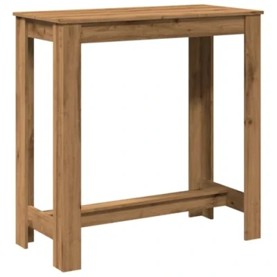Image de vidaXL Table de bar chêne artisanal 102x50x103,5 cm bois d&#039;ingénierie854417