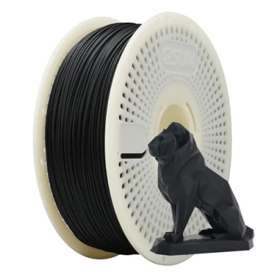 Afbeelding van eSUN Navul en spoelset PLA mat, zonder spoel 1,75 mm afneembaar eSpool+ filament, 1 kg (2,2 lBS) 3D printerfilament voor printers (donkerzwart, kg)