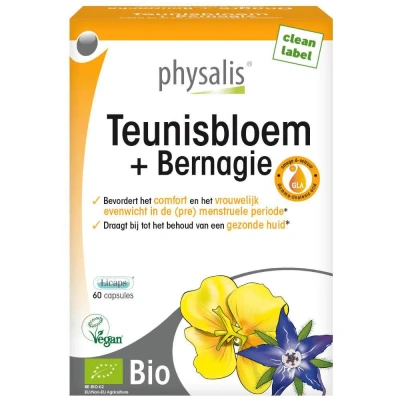 Afbeelding van Physalis Teunisbloem + Bernagie Bio (60 Capsules)