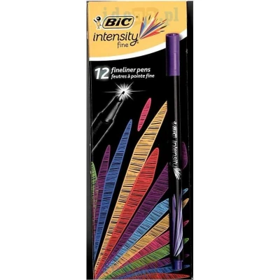 Afbeelding van BIC Intensity viltstift, fijne punt, zwart gelakte houder, violet, doos van 12 stuks