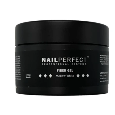 Afbeelding van NailPerfect Fiber Gel Mellow White 14gr Haibu by Kapperskorting.com