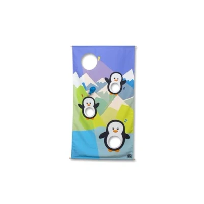 Afbeelding van BS Toys Voer de Pinguïns FSC Polyester Hout Gatendoek Puntendoek Coördinatiespel Actiefspel