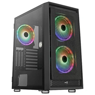 Afbeelding van AeroCool Graphite V3 Midi tower PC behuizing Zwart