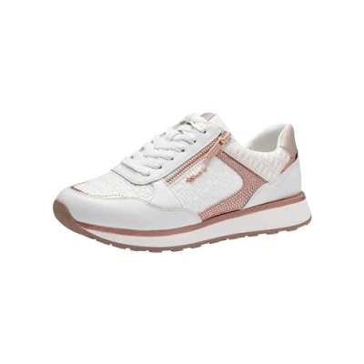 Afbeelding van Tamaris Sneakers laag, Dames, Maat: 38, Wht rose gold Leer en textiel