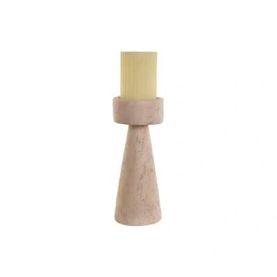 Afbeelding van Kroonkandelaar Home ESPRIT Beige Hars Marmer 10 x 25 cm