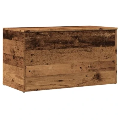 Afbeelding van vidaXL Opbergkist 84x42x46 cm bewerkt hout oud houtkleurig