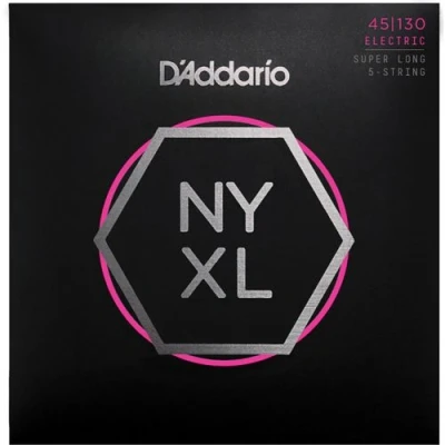Image de D&#039;Addario NYXL45130SL filet nickel, Regular Light, 5 cordes, 45 130, diapason extra long jeu guitare basse