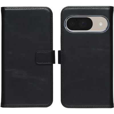 Afbeelding van Selencia Echt Leren Bookcase voor de Google Pixel 10 / Pro Black