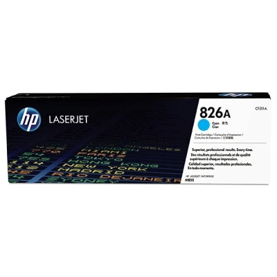 Image de Cartouche de toner cyan d&#039;origine HP LaserJet 826A