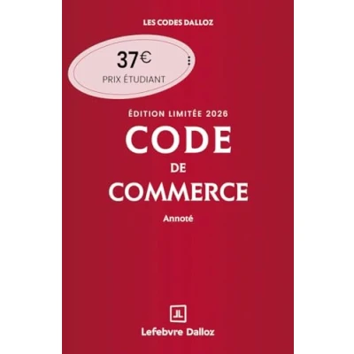 Afbeelding van CODE DE COMMERCE 2026 ANNOTE (ED.LIMITEE)