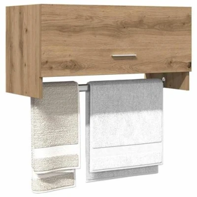 Afbeelding van vidaXL Kledingkast 70x32,5x35 cm bewerkt hout artisanaal eikenkleur