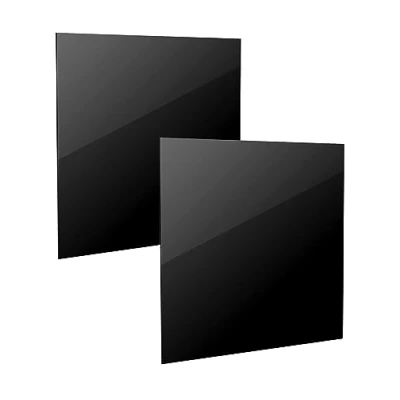 Afbeelding van QWORK® 2 stuks 3 mm zwarte acrylplaat, 30 x cm, voor interieurdecoratie, schilderij, fotolijst