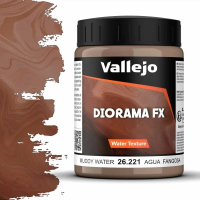 Afbeelding van Vallejo 26221 Water Textures 221 Modderig 200ml Effecten potje