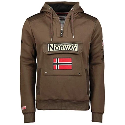 Afbeelding van Geographical Norway Gymclass Sweatshirt met capuchon, voor heren, Bruin