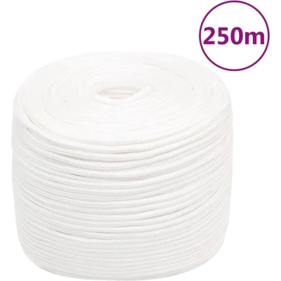Afbeelding van vidaXL Boottouw 8 mm 250 m polypropyleen volwit