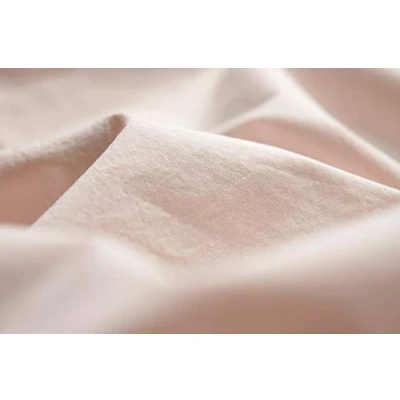 Afbeelding van L1NK STUDIO Bedlaken voor eenpersoonsbed, 90 cm (160 x 280 cm), 100% katoen (perkal, draaddichtheid 200), effen, babyroze