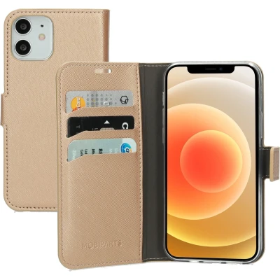 Afbeelding van Mobiparts Saffiano Wallet Case Apple iPhone 12/12 Pro Copper