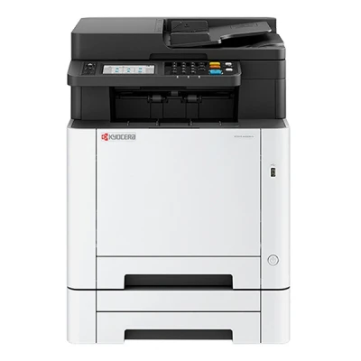 Image de Kyocera ECOSYS MA2600CFX Imprimante multifonctions couleur laser Legal (216 x 356 mm)/A4 (210 297 mm) (original) A4/Legal (support) jusqu&#039;à 26 ppm (copie) (impression) 300 feuilles 33.6 Kbits/s hôte USB, USB 2.0, Gi