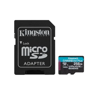 Afbeelding van Kingston Technology 256GB microSDXC Canvas Go! Plus Gen4 200MB/s A2 U3 V30 kaart + adapter