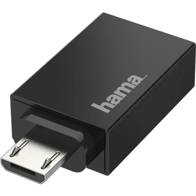 Afbeelding van Hama 00200307 Tussenstuk Voor Kabels Micro Usb Type a Zwart