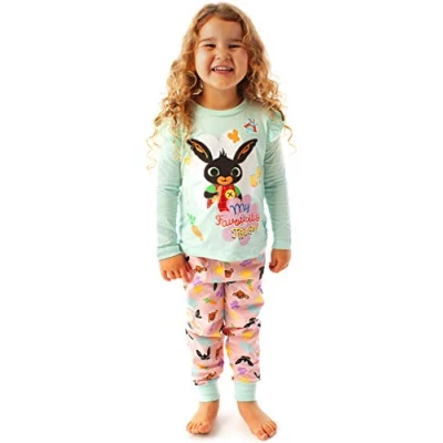 Afbeelding van Bing Bunny &amp; Sula Pyjama&#039;s Cbeebies Girls Glitter PJ&#039;s met lange mouwen, veelkleurig, 2 3 jaar