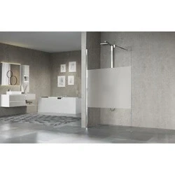 Afbeelding van Novellini Giada H inloopdouche (met muursteun 100 cm), helder/chroom