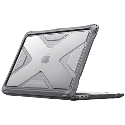 Afbeelding van Fintie Hoes compatibel met MacBook Pro 13 inch M2/M1 (2022 2016) A2338/A2289/A2251/A2159/A1989/A1706/A1708, duurzame TPU bumper beschermhoes voor grijs