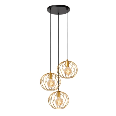 Afbeelding van Lucide DANZA Hanglamp Ø 50 cm 3xE27 Mat Goud / Messing