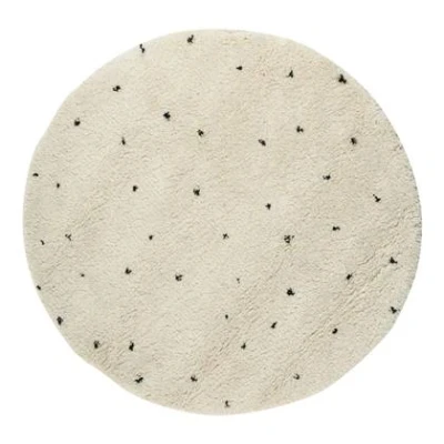 Afbeelding van Vloerkleed Kinderkamer stip Wit/Zwart Dots Interieur05 Polypropyleen Rond 160 Ø (M)
