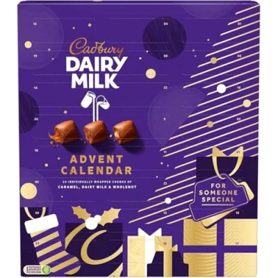 Afbeelding van Cadbury Adventskalender in stukjes melkchocolade, 258 g
