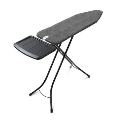 Image de Brabantia Table à Repasser Taille B Pour Centrale Vapeur Planche a Support Métallique Extra Large Plateau Stable Ne Glisse Pas Denim Black 124 x 38 cm