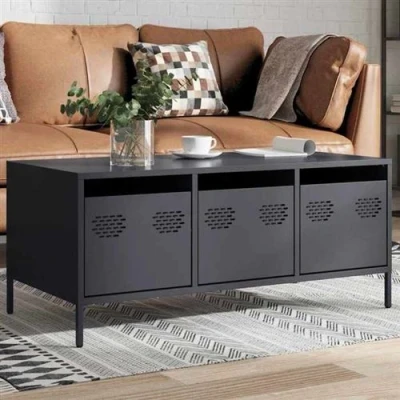Image de vidaXL Table basse anthracite 101,5x50x43,5 cm acier laminé à froid851270