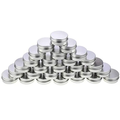 Afbeelding van LJY Set van 28 ronde aluminium blikjes met schroefdeksel 30 ml