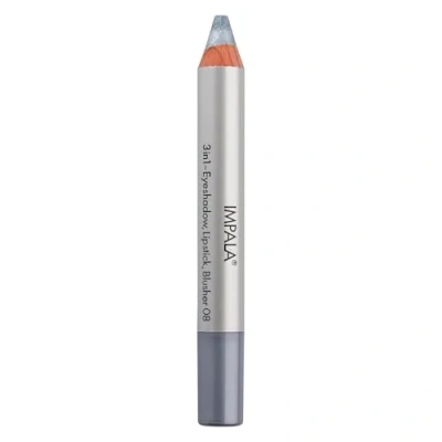 Afbeelding van Impala 3 in 1 jumbo potlood, oogschaduw, lippenstift en blush, gladde langdurige textuur, intensieve kleuren, verkrijgbaar verschillende kleur 08 zilver