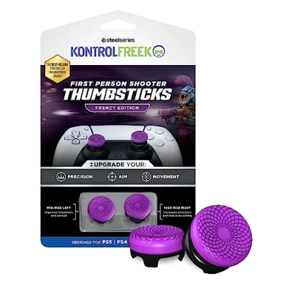 Afbeelding van KontrolFreek FPS Freek Frenzy voor PlayStation 5 (PS5) en 4 (PS4) Performance Thumbsticks 1 High Rise, Mid Rise Purple/Black