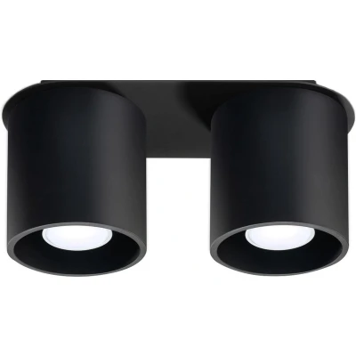 Afbeelding van Sollux Lighting Plafondspot ORBIS 2 zwart