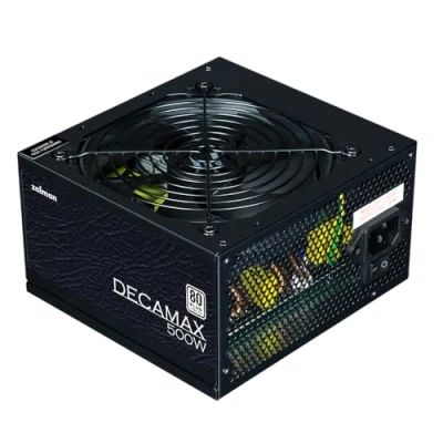 Afbeelding van PC voeding ZALMAN DecaMax 500W 80+ Niet modulair 120mm ventilator Zwart