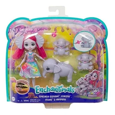 Image de Poupée Enchantimals Esméralda éléphant et éléphante