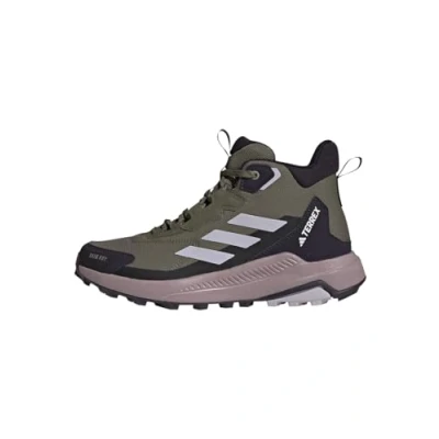 Afbeelding van Adidas Terrex Anylander MID RAIN.RDY Hiking Outdoorschoenen, Dames, Maat: 37 1/3, Olive strata silver dawn amber tint Textiel