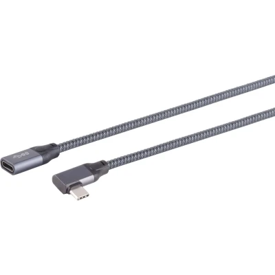 Afbeelding van Shiverpeaks S/CONN maximale connectiviteit USB C verlengkabel, 3.2, 90, Pro, 1m (1 m, 3.2 Gen 2x2), kabel