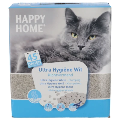Afbeelding van Happy Home Kattenbakvulling Ultra White Kattenbak 10 l