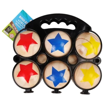 Afbeelding van BLUE SKY 6 Petanqueballen buitenspel 048047A meerkleurig 2 tot spelers hout 22 cm x 17 speelgoed voor kinderen behendigheidsspel en buiten vanaf 5 jaar