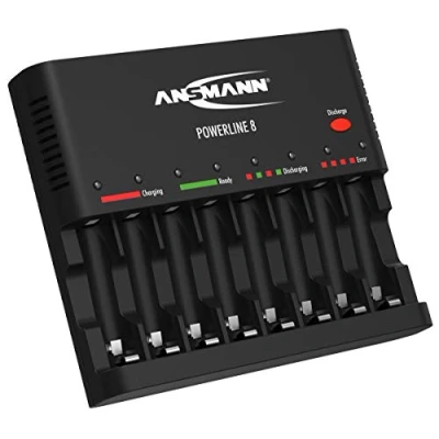 Afbeelding van Ansmann Powerline 8 Batterijlader voor binnengebruik Zwart